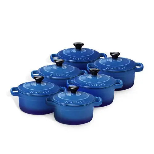 Chasseur La Cuisson Stoneware Mini Cocotte Set - 6 Piece