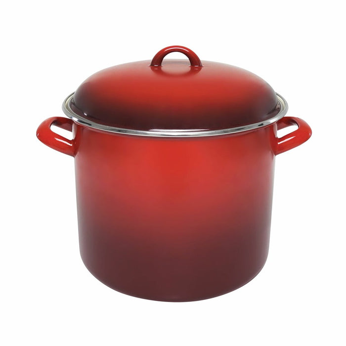 Chasseur Red Enamel Stock Pot - 24cm