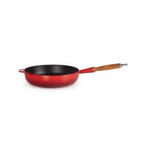 Le Creuset Signature Cast Iron Saute Pan with Wooden Handle - 28cm Le Creuset