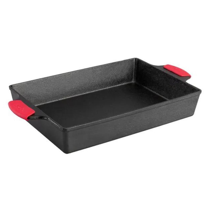 Lodge Cast Iron Roasting Dish with Silicone Grips - 23 x 33cm