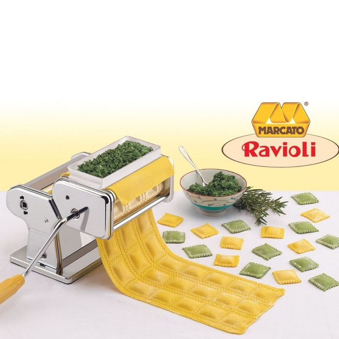 Marcato Atlas 150 Ravioli Attachment -  (tutto pasta) – Pasta  Kitchen (tutto pasta)