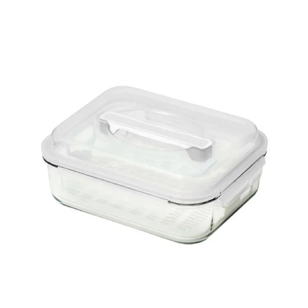 Glasslock Handy Food Container with Marinating Tray - 2000ml Glasslock