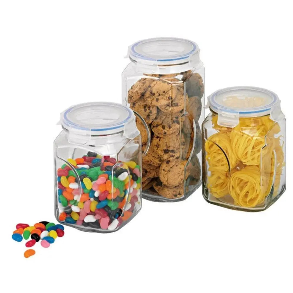 Glasslock Glass Storage Canister Set - 3 Piece Glasslock