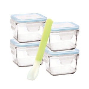 Glasslock Square Baby Food Container Set - 5 Piece Glasslock