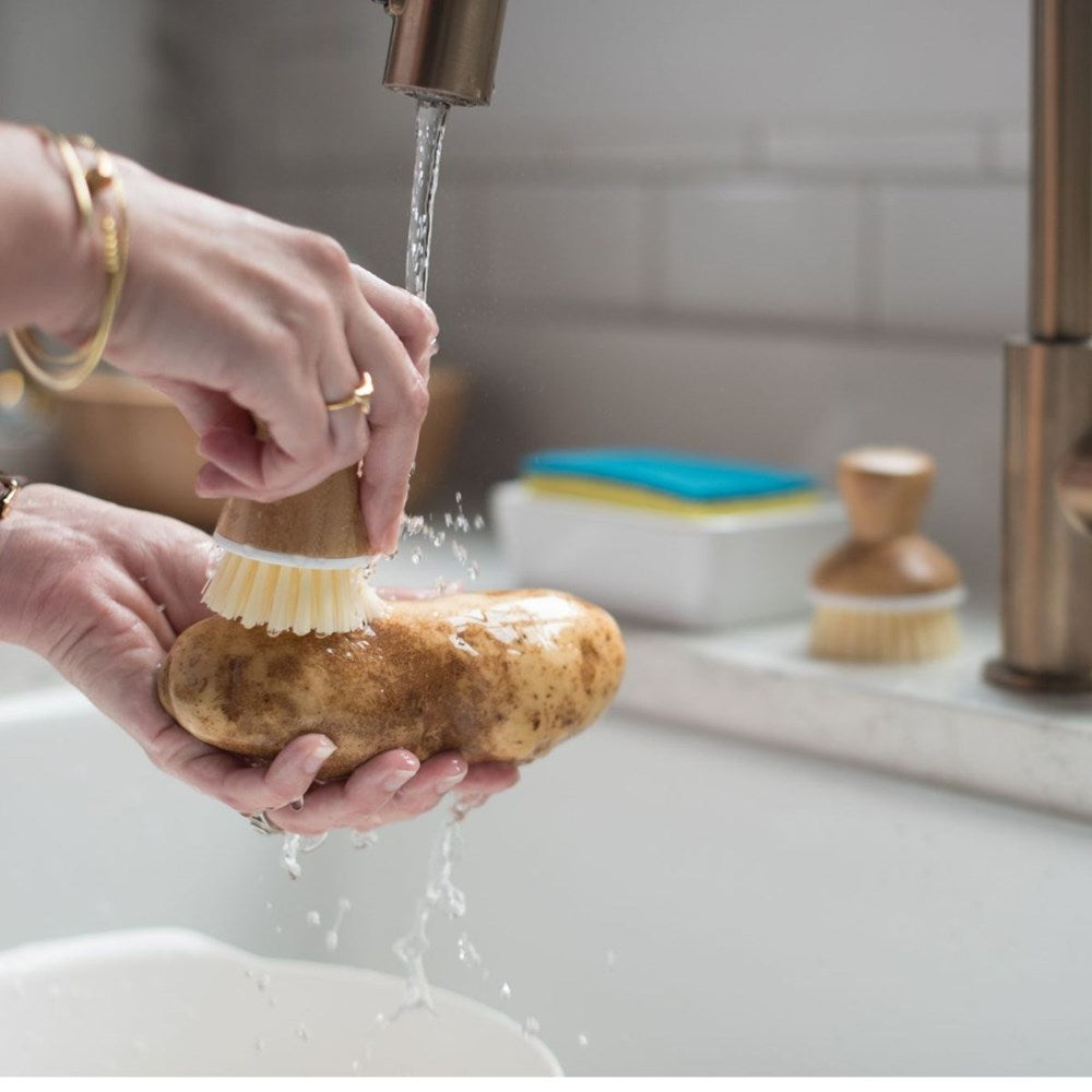 Full Circle Eye-Removing Potato Scrubber - White Full Circle