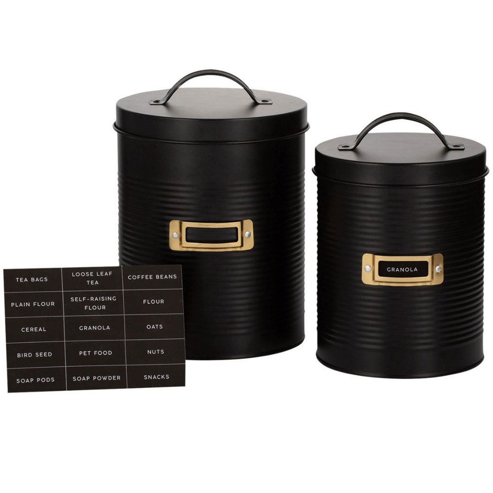 Typhoon Living Otto Storage Containers Black - Set of 2 Typhoon