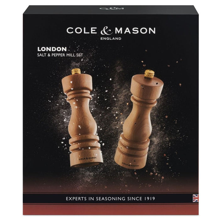 Cole & Mason London Mills Natural Beech Gift Set - 18cm