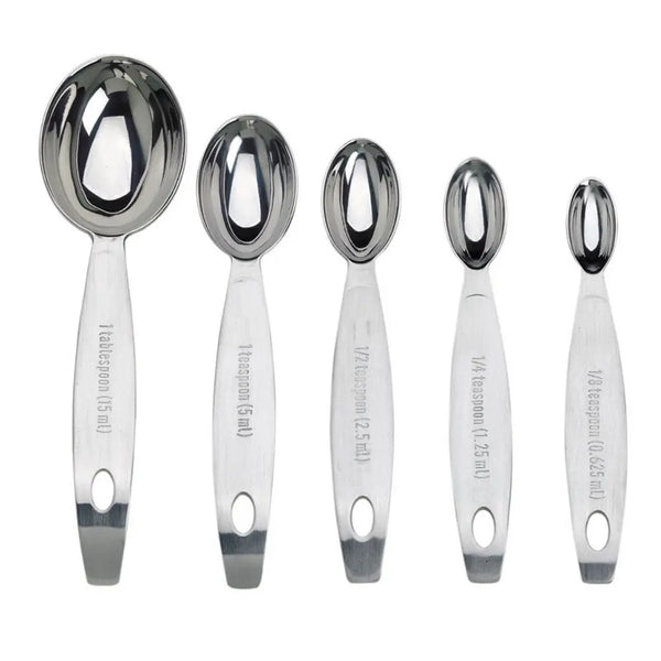 Cuisipro Stainless Steel Measuring Spoons - Set of 5 - Home Essentials