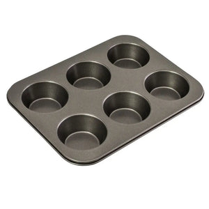 Bakemaster Non-Stick American Muffin Pan - 6 Cup Bakemaster