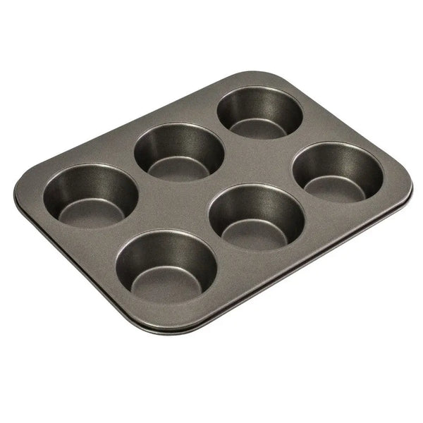 Bakemaster Non-Stick American Muffin Pan - 6 Cup Bakemaster