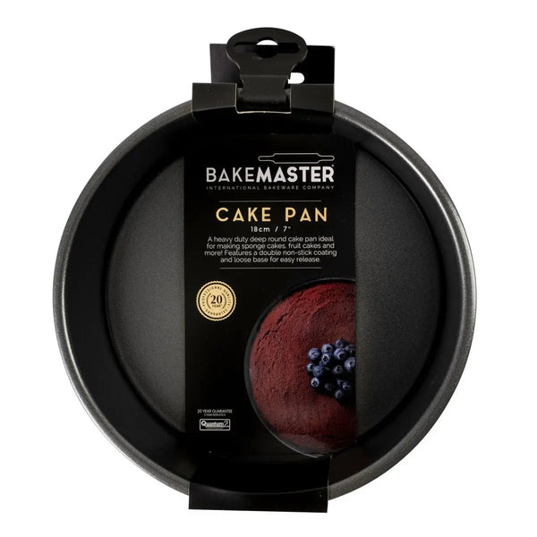 Bakemaster Non-Stick Round Deep Cake Pan - 18cm Bakemaster