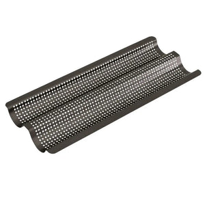 Bakemaster Non-Stick Perfect Crust Baguette Tray - 39cm x 16cm - Home Essentials