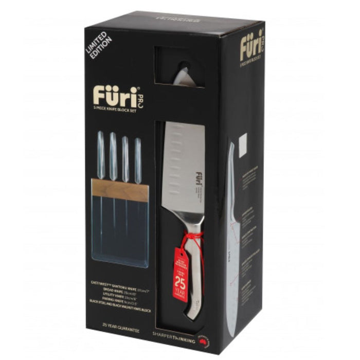Furi Pro Limited Edition Black Knife Block Set - 5 Piece