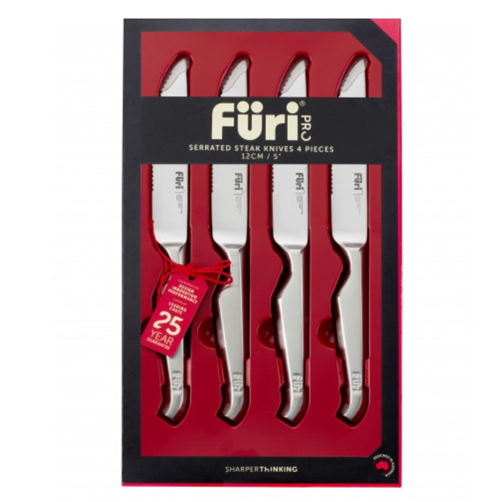 Furi Serrated Steak Knives Set - 4 Piece Furi