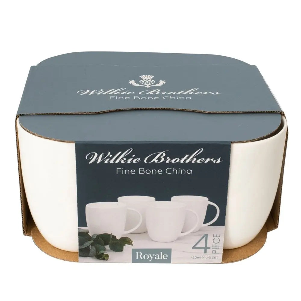 Wilkie Brothers 4 Piece Fine Bone Mug Set - 420ml Wilkie Brothers