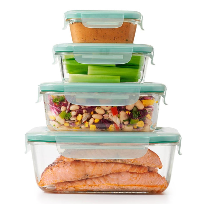 Oxo Smart Seal Glass Rectangular Container Set - 4 Piece