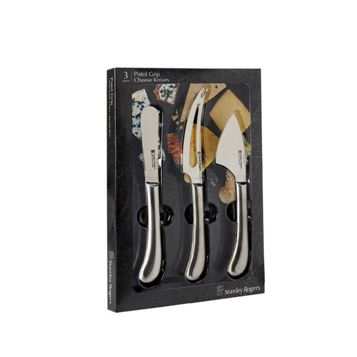 Stanley Rogers Stainless Steel Pistol Grip Cheese Knife Set - 3 Piece