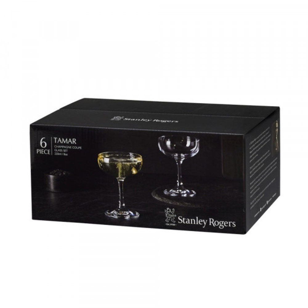 Stanley Rogers Tamar Coupe Champagne Glasses - 220ml, 6 Pack Stanley Rogers