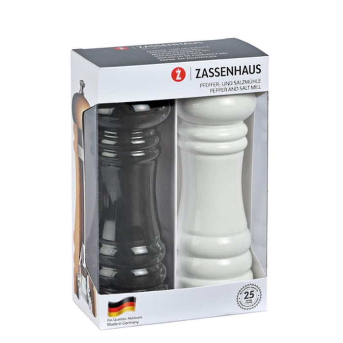 Zassenhaus Berlin Gloss Salt and Pepper Mill Set - 18cm