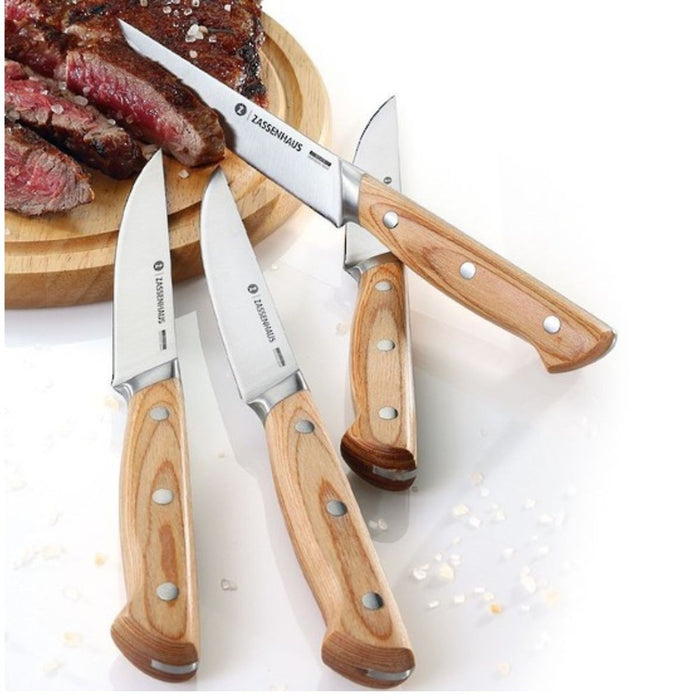 Zassenhaus Wood Handled Steak Knife Set - 4 Pieces