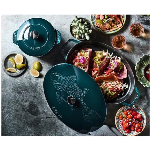 Staub Cast Iron Oval Fish Dish - 32cm Staub