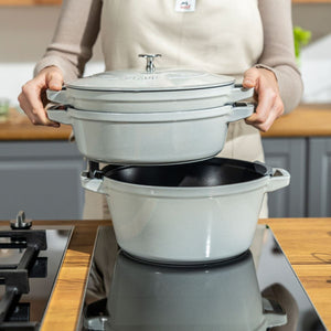 Staub Cast Iron Stackable Cocotte Set - 24cm, 4 piece Staub