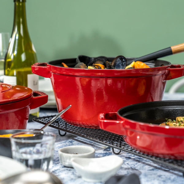 Staub Cast Iron Stackable Cocotte Set - 24cm, 4 piece Staub