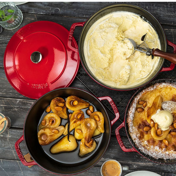 Staub Cast Iron Stackable Cocotte Set - 24cm, 4 piece Staub