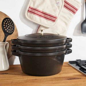 Staub Cast Iron Stackable Cocotte Set - 24cm, 4 piece Staub
