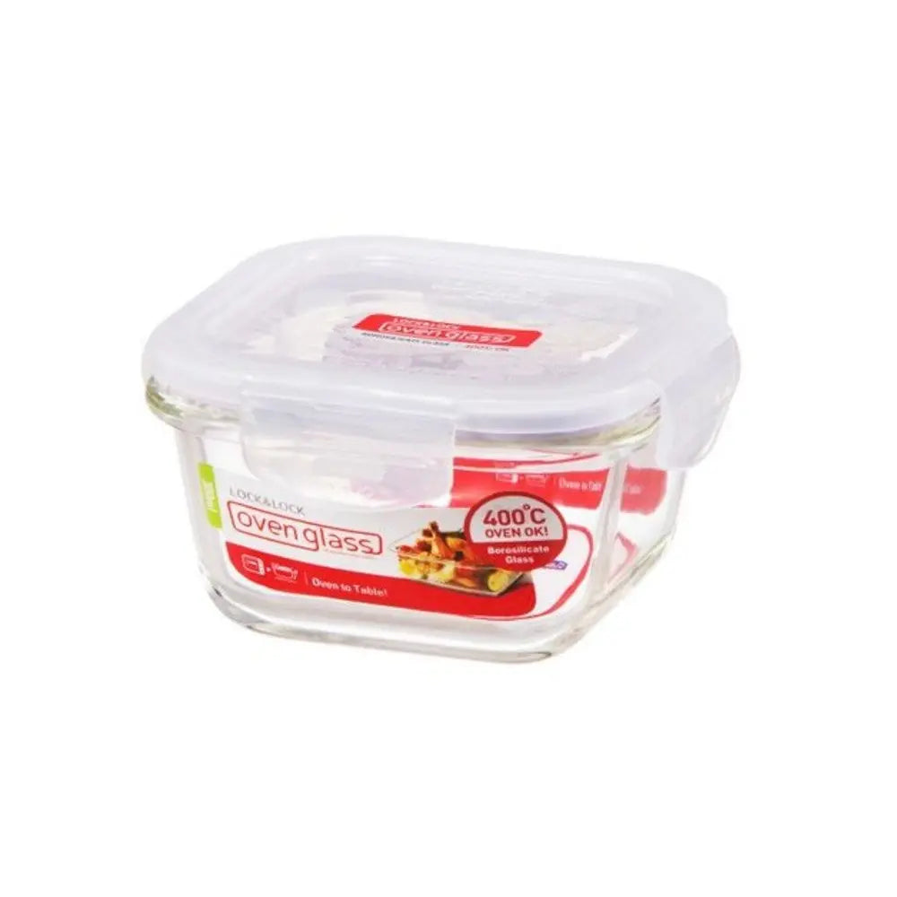 LocknLock Boroseal Heat Resistant Square Glass Container - 300ml