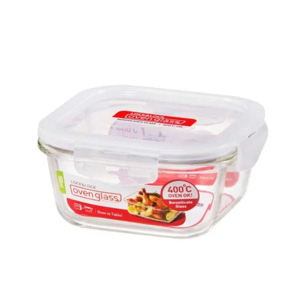 LocknLock Boroseal Heat Resistant Square Glass Container - 500ml