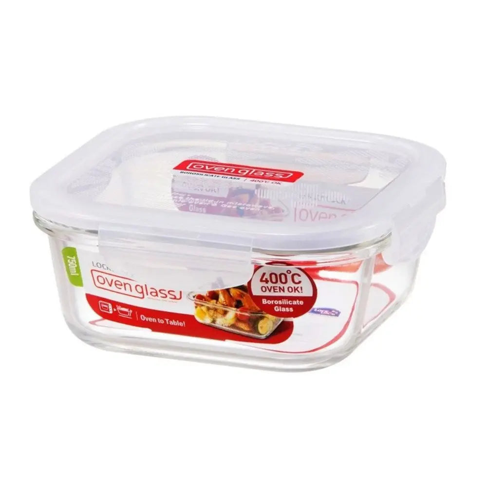 LocknLock Boroseal Heat Resistant Square Glass Container - 750ml LocknLock