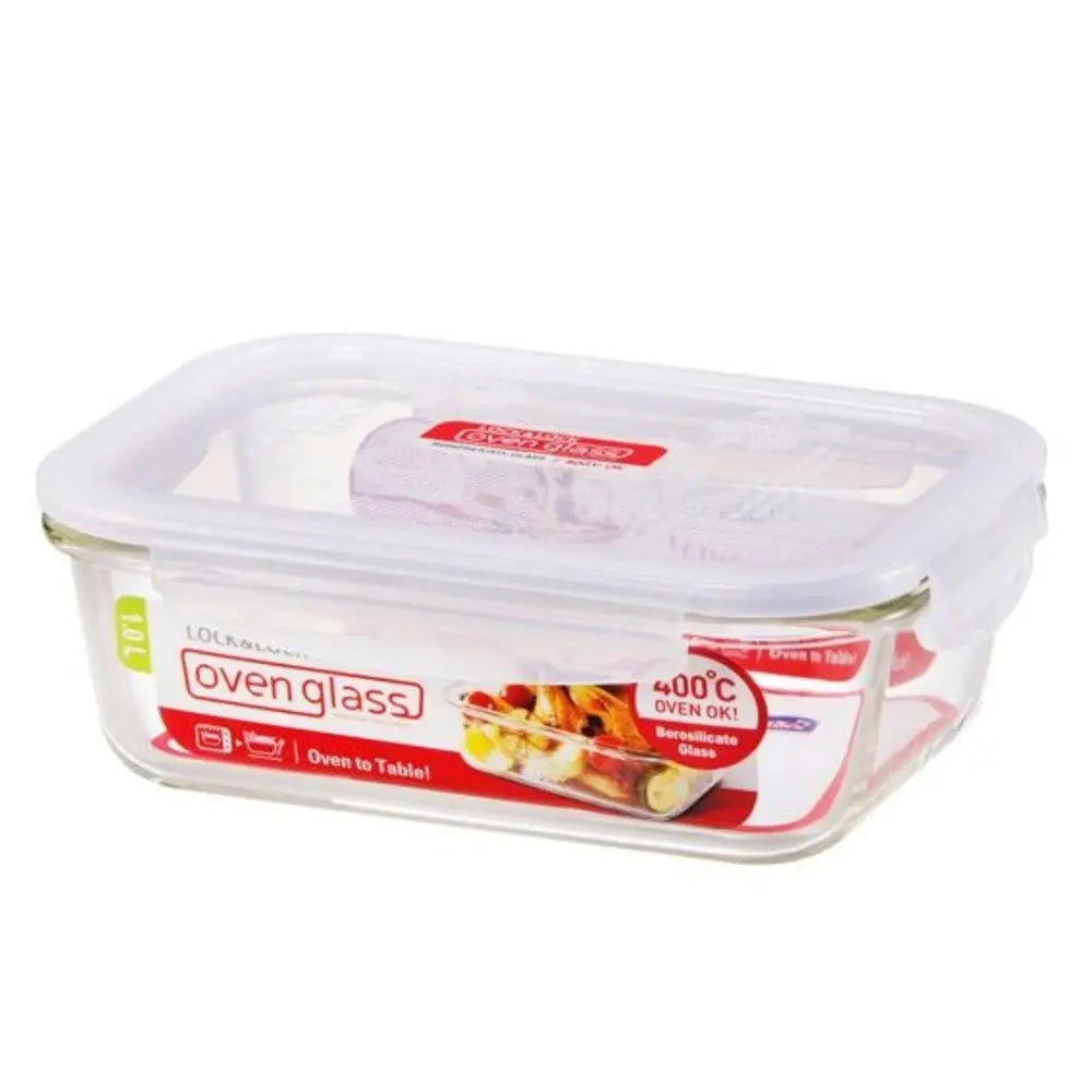 LocknLock Boroseal Heat Resistant Rectangular Glass Container - 1L