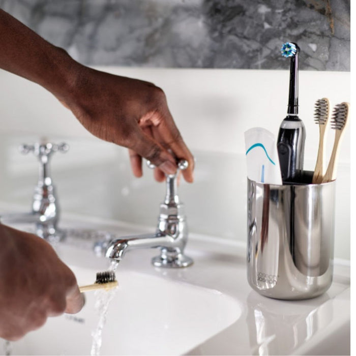 Joseph Joseph EasyStore Luxe Toothbrush Caddy - Stainless Steel