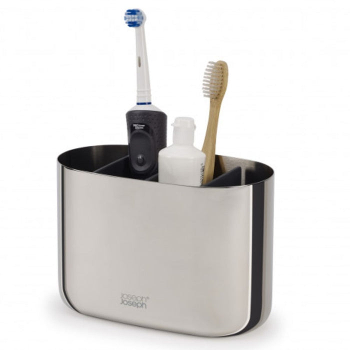 Joseph Joseph EasyStore Luxe Large Toothbrush Caddy Stainless Steel
