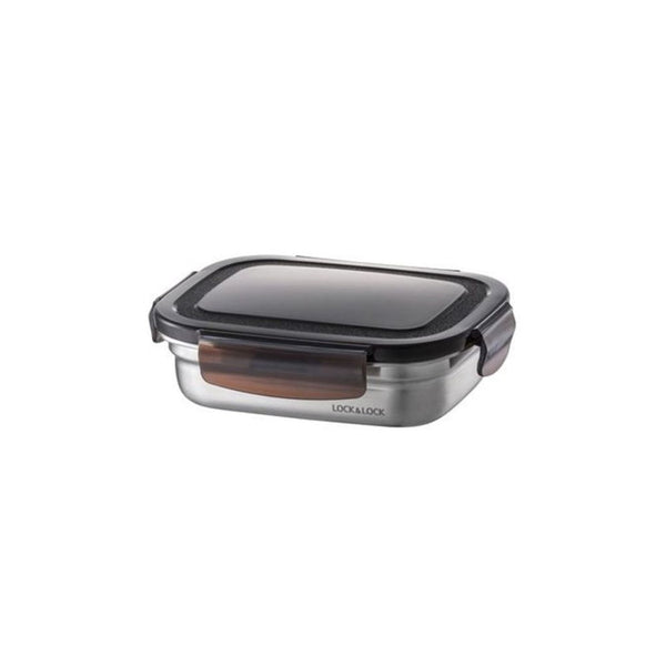 LocknLock Food-Safe Stainless Steel Rectangular Container - 320ml