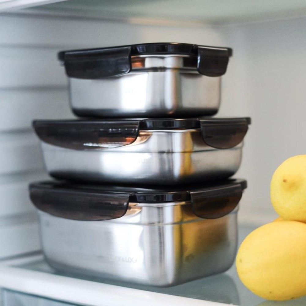 LocknLock Food-Safe Stainless Steel Rectangular Container - 500ml
