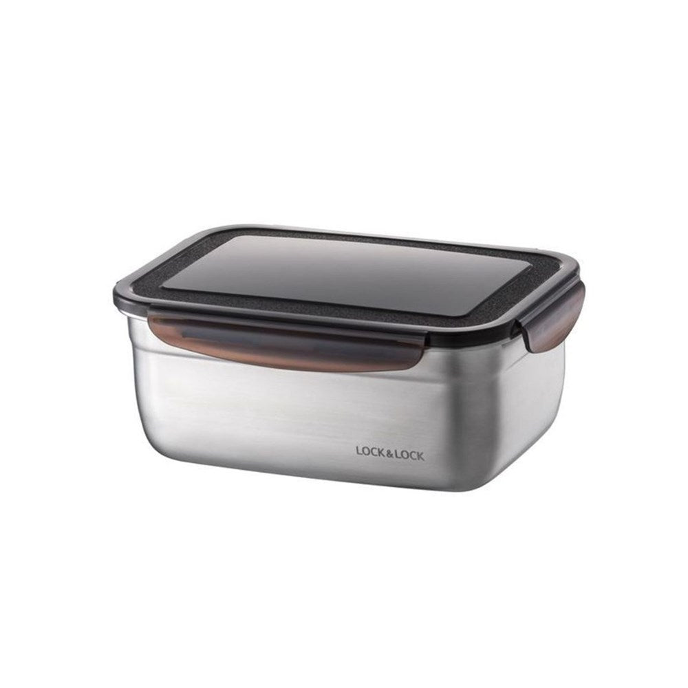 LocknLock Food-Safe Stainless Steel Rectangular Container - 1.1L