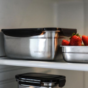 LocknLock Food-Safe Stainless Steel Rectangular Container - 1.9L