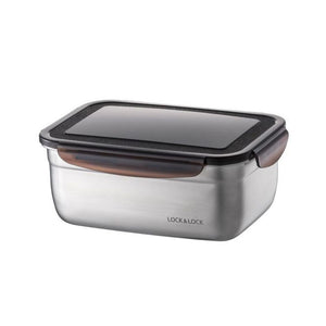 LocknLock Food-Safe Stainless Steel Rectangular Container - 1.9L