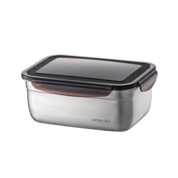 LocknLock Food-Safe Stainless Steel Rectangular Container - 1.9L