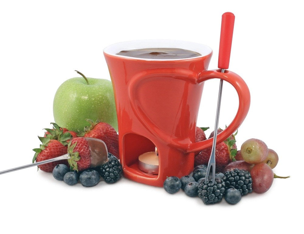 Swissmar Sweetheart 4 Piece Chocolate Fondue Mug Set Swissmar