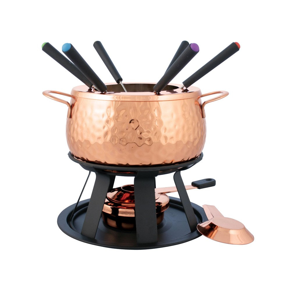 Swissmar Biel 11 Piece Copper Fondue Set Swissmar