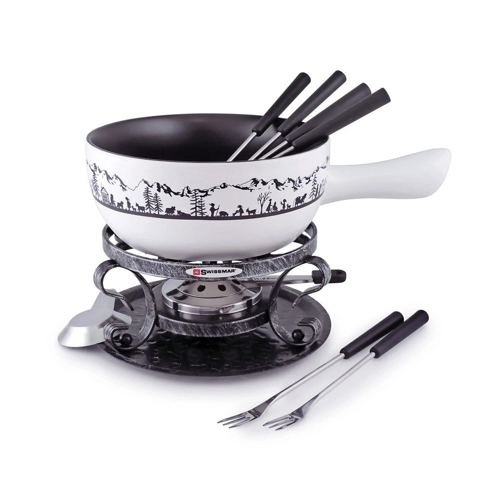 Swissmar Heidi 9 Piece Ceramic Fondue Set