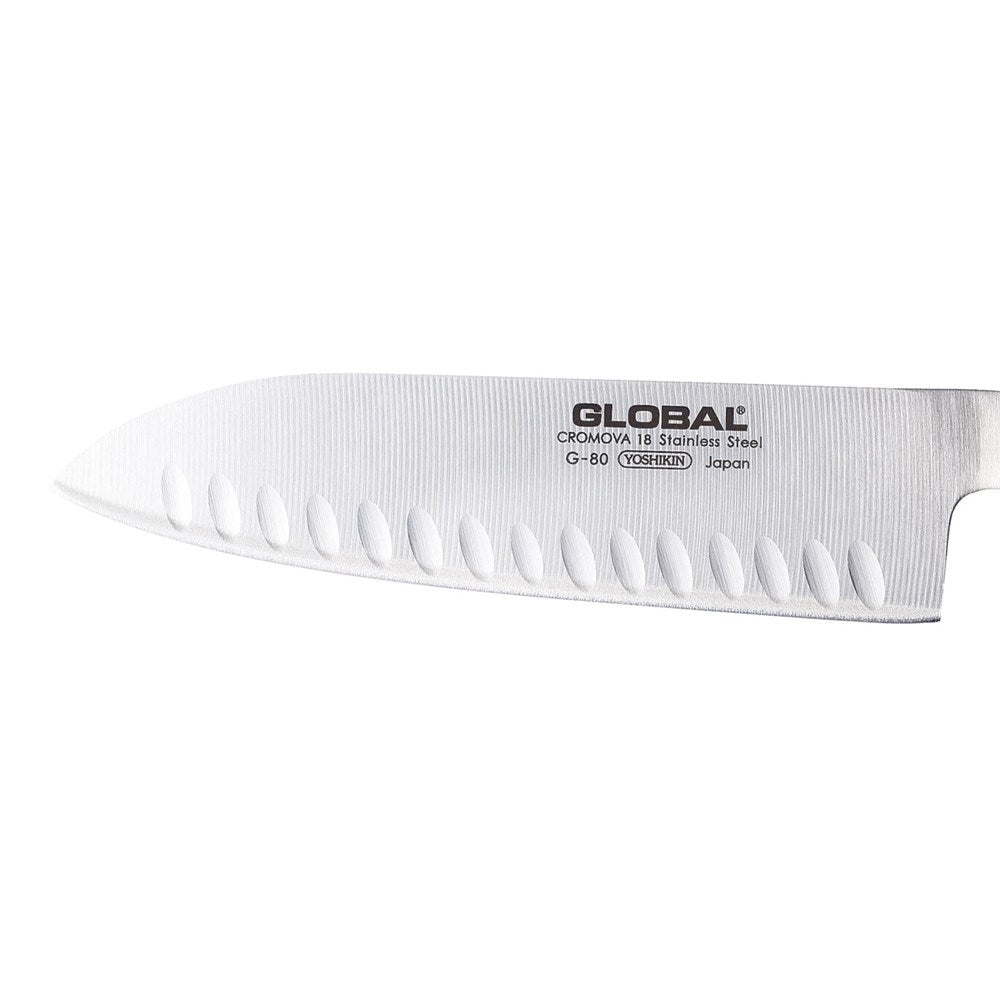 Global Classic Fluted Santoku Knife - 18cm (G80) Global