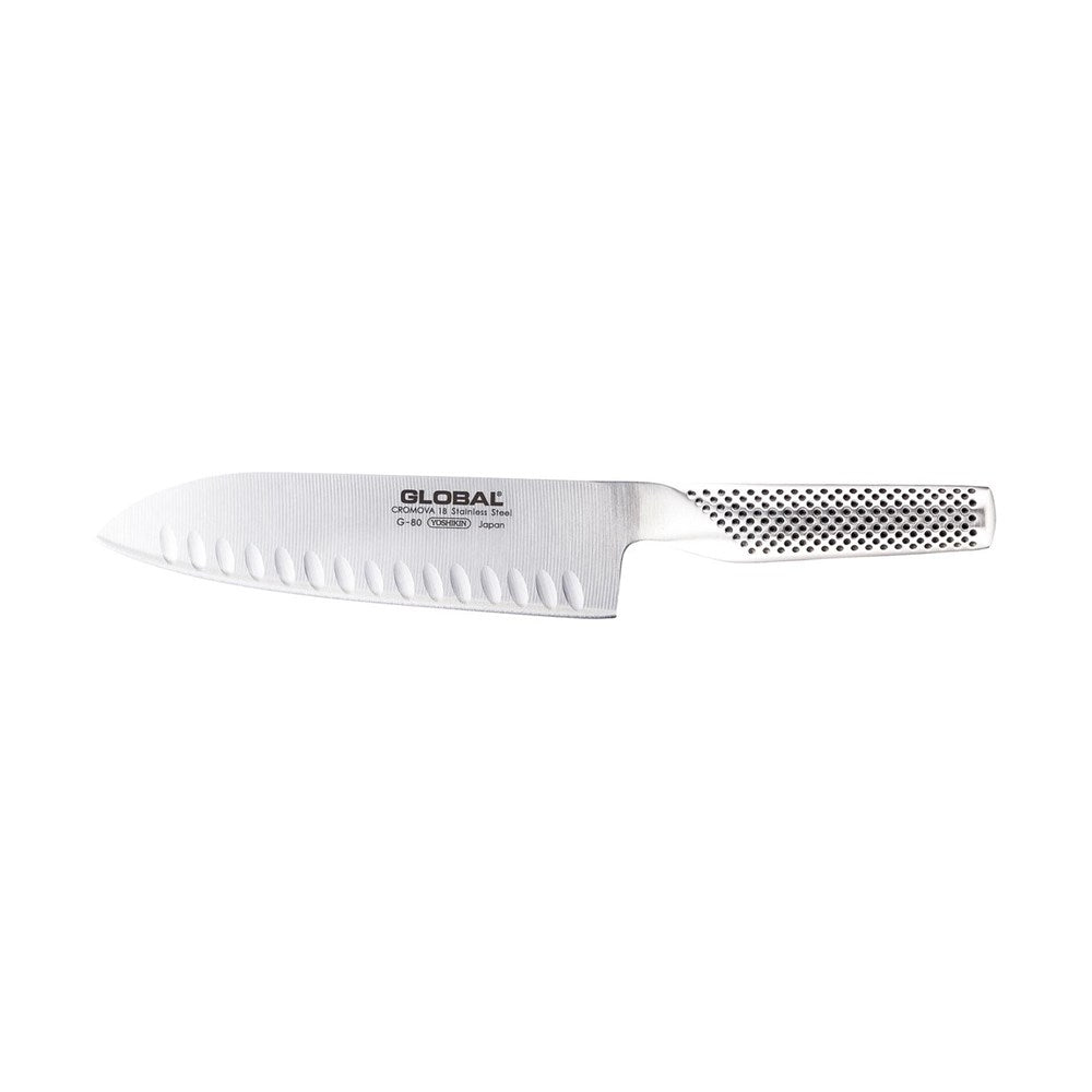 Global Classic Fluted Santoku Knife - 18cm (G80) Global