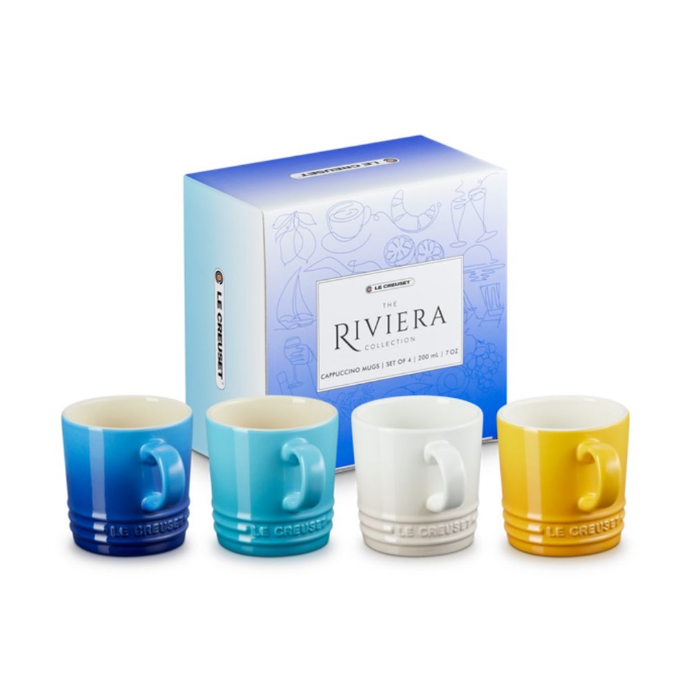 Le Creuset Stoneware Riviera Mug 200ml -  Set of 4