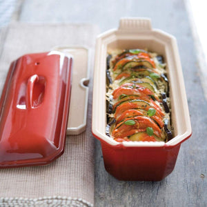 Le Creuset Stoneware Heritage Terrine with Press, Cerise - 32cm Le Creuset