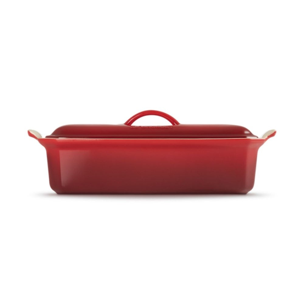 Le Creuset Stoneware Heritage Terrine with Press, Cerise - 32cm Le Creuset