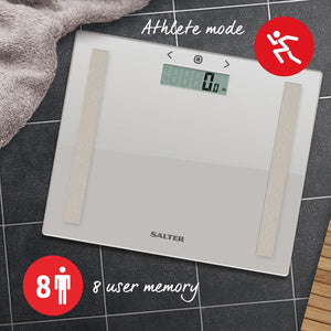 Salter Compact Glass Analyser Bathroom Scale Salter
